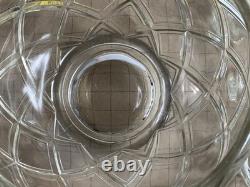 Pitman Dreitzer Lancaster Colony Diamond Glass Heavy Punch Bowl MCM 11