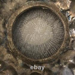 Pittman Dreitzer 15 Piece Punch Bowl Ornate Silver Stand 12 Cup Hooks Ladle Vtg