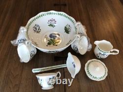 Portmeirion Botanic Garden Punch Bowl Set & Sugar Bowl Creamer