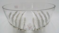 Pottery Barn Skeleton Hand Halloween Punch Snack Glass Bowl ONLY 11 Diam #4507