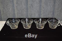 Pressed Glass Large Punch Bowl, Matching Pedestal, Four Cups and Ladle L2372