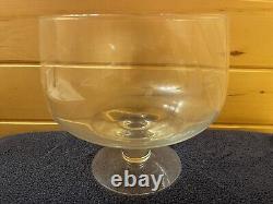 Princess House Crystal Heritage Stem Punch Bowl Set Bowl With 12 Glasses