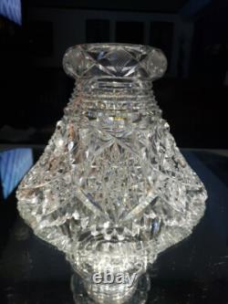 Punch Bowl Base stand American Brilliant period Cut Glass Johnson Carlson