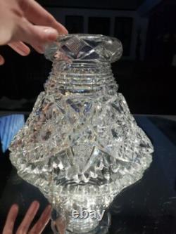 Punch Bowl Base stand American Brilliant period Cut Glass Johnson Carlson