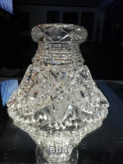Punch Bowl Base stand American Brilliant period Cut Glass Johnson Carlson