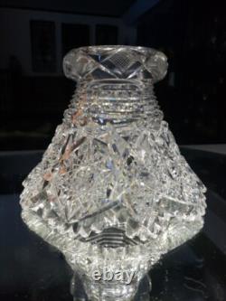 Punch Bowl Base stand American Brilliant period Cut Glass Johnson Carlson