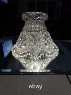 Punch Bowl Base stand American Brilliant period Cut Glass Johnson Carlson