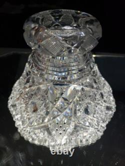 Punch Bowl Base stand American Brilliant period Cut Glass Johnson Carlson