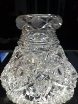 Punch Bowl Base stand American Brilliant period Cut Glass Johnson Carlson