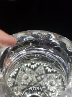 Punch Bowl Base stand American Brilliant period Cut Glass Johnson Carlson