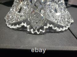 Punch Bowl Base stand American Brilliant period Cut Glass Johnson Carlson