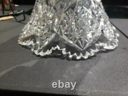 Punch Bowl Base stand American Brilliant period Cut Glass Johnson Carlson