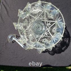 Punch Bowl Stand 12 Cups Vintage Anchor Hocking EAPC Star of David