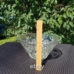 Punch Bowl Stand 12 Cups Vintage Anchor Hocking EAPC Star of David