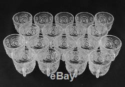 Punch Bowl US Glass Slewed Horseshoe/Radiant Daisy 18 Cups (Large Bowl 16 1/2)