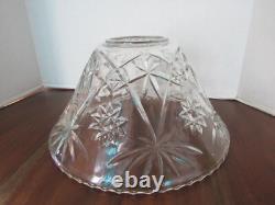Punch Serving Bowl Cut glass 2pcs Large Set Heavy Thick Stackable Hourglass