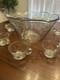Punch Set Savannah Clear by Anchor Hocking 18 piece Bowl Cups Hooks Discontinued