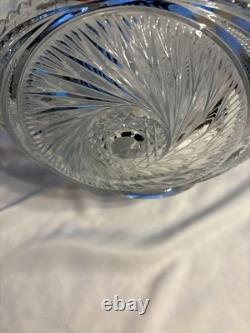 RARE Antique McKee Aztec Punch Bowl /1904 Pres Cut Glass/Large