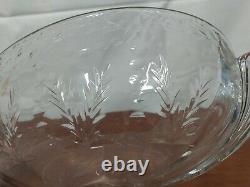 RARE Early GRANADA Libbey Rock Sharpe Elegant Glass 2 Handled FRUIT BOWL Punch