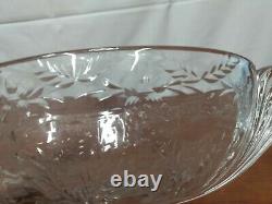 RARE Early GRANADA Libbey Rock Sharpe Elegant Glass 2 Handled FRUIT BOWL Punch