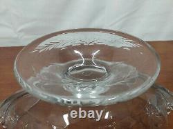 RARE Early GRANADA Libbey Rock Sharpe Elegant Glass 2 Handled FRUIT BOWL Punch