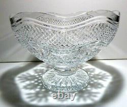 RARE House of Waterford Crystal CASCADE (2004) Centerpiece Punch Bowl 12