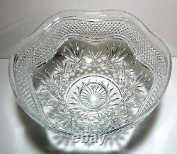 RARE House of Waterford Crystal CASCADE (2004) Centerpiece Punch Bowl 12