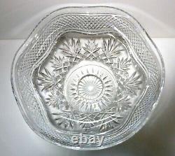 RARE House of Waterford Crystal CASCADE (2004) Centerpiece Punch Bowl 12