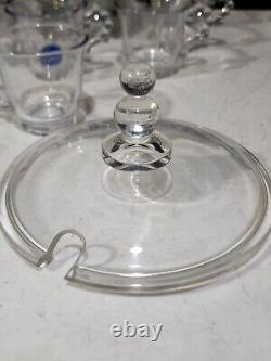 RARE Imperial Crystal Candlewick Family Punch Bowl Set 8 Cups Ladle 400/139/77