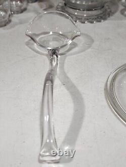 RARE Imperial Crystal Candlewick Family Punch Bowl Set 8 Cups Ladle 400/139/77