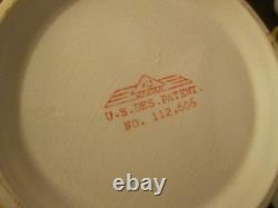 RARE Tom & Jerry YELLOW Gold Trimmed Punch Bowl Set With 6 Cups