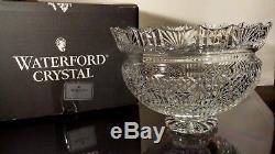 RARE Waterford Crystal MASTER CUTTER Footed Centerpiece Punch Bowl 10 IRELAND