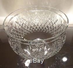 RARE Waterford Crystal MASTER CUTTER Masive Centerpiece Punch Bowl 12 IRELAND