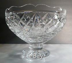 RARE Waterford Crystal MASTER CUTTER Pedestal Footed Punch Bowl 9 3/4