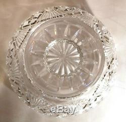 RARE Waterford Crystal MASTER CUTTER Pedestal Footed Punch Bowl 9 3/4
