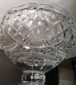 RARE Waterford Crystal MASTER CUTTER Pedestal Footed Punch Bowl 9 3/4