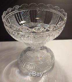 RARE Waterford Crystal PERIOD PIECE Master Cutter 2 Piece Punch Bowl 11 1/8