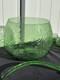 RETRO FUNKY MCM GREEN GLASS Punch Bowl Set 12 cups & 1 Bowl 1 LADEL HARD TO FI
