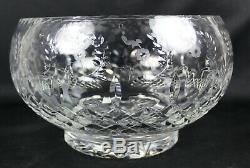 ROGASKA Gallia PUNCH Bowl + 12 CUPS Cut CRYSTAL