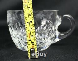 ROGASKA Gallia PUNCH Bowl + 12 CUPS Cut CRYSTAL