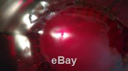 RUBY RED Glass Punch Bowl Underplate NEW MARTINSVILLE 14