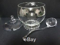 Rare 400/139 Candlewick Covered Family Punch Bowl & Double Ladle / Imperial