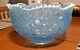 Rare! Amazing Blue Crystal Hobstars Punch Bowl