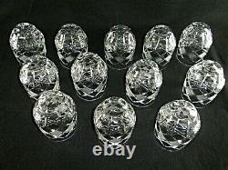 Rare Antique BACCARAT Finest Flawless Crystal Punch Bowl & 12 Matching Tumblers