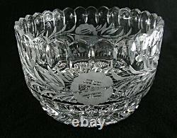 Rare Antique BACCARAT Flawless Crystal 3.2 Kilos Punch Bowl with Etched Anemones