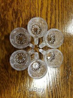 Rare Antique Childs 13 Pc. EAPG THUMBELINA Glass Punch Bowl, Cups & Metal Hooks