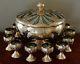 Rare Antique Moser Bohemian Czech Lidded Punch Bowl & 10 Cups Museum Quality