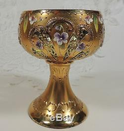 Rare Antique Moser Bohemian Czech Lidded Punch Bowl & 10 Cups Museum Quality