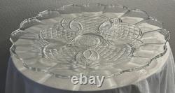Rare Antique Victorian EAPG Petal & Fan Style Punch Bowl 12 Cups 20 Tray, Ladle