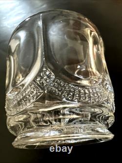 Rare Antique Victorian EAPG Petal & Fan Style Punch Bowl 12 Cups 20 Tray, Ladle